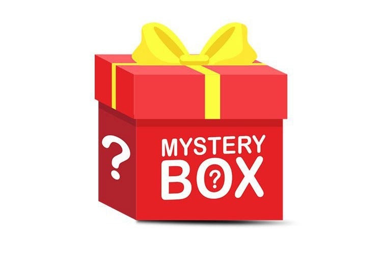 Mystery Box - 12 inch scrap glove (multi color glove) with closed L- web right hand thrower and 1 Rico mystery product.