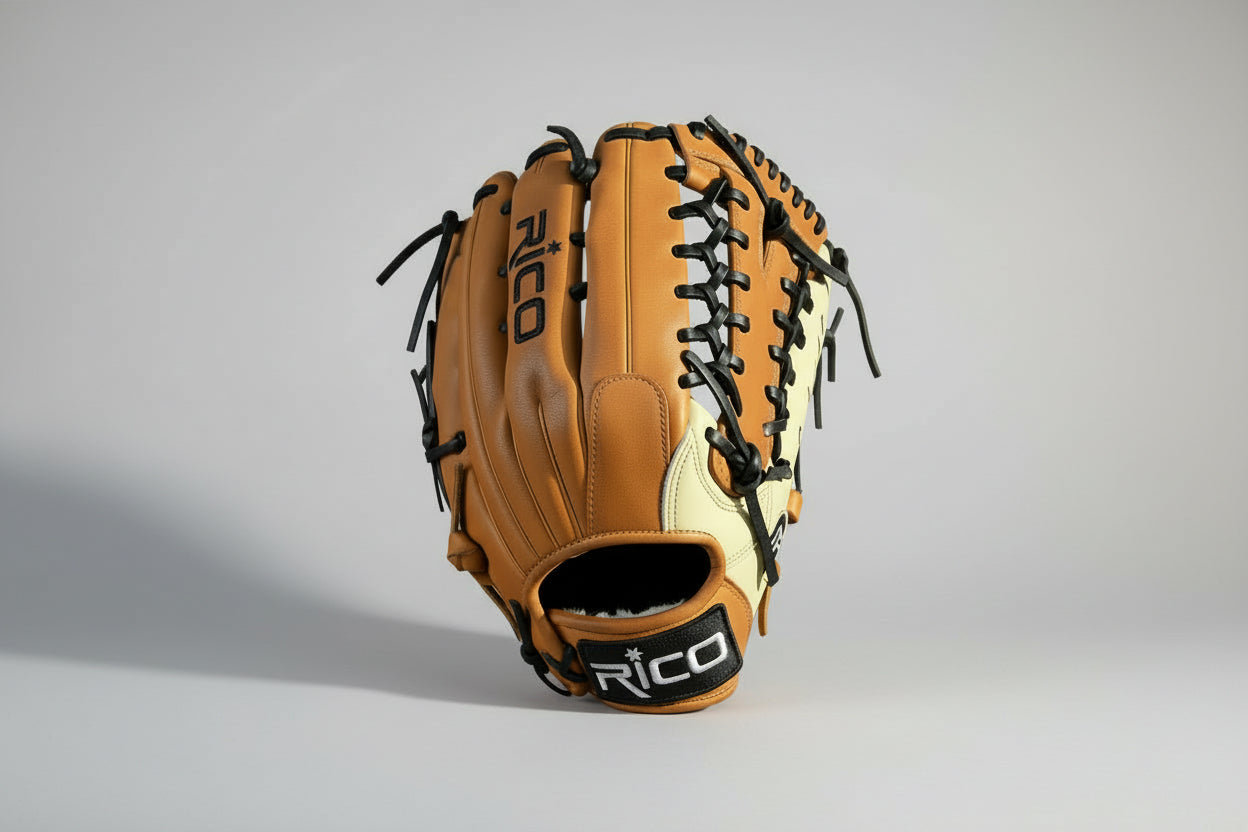 12.5 inch Star Series, Right Hand Thrower, Y web caramel, cream palm, black laces.