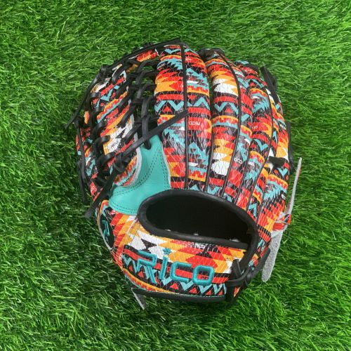 12 inch Limited Edition, left hand thrower, southwest pattern with mint palm, k web, kip leather.