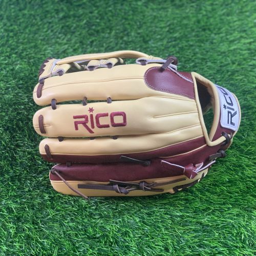 12.75 inch Flash glove, right hand thrower, maroon, cream, dark brown laces and H web.