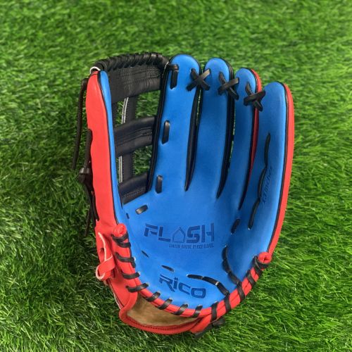 13 inch Flash Glove, right hand thrower, red, royal, black, with H web.
