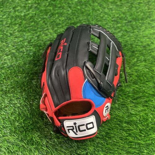13 inch Flash Glove, right hand thrower, red, royal, black, with H web.