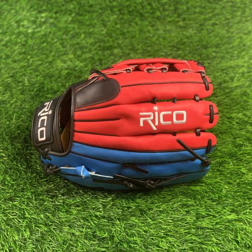 12.5 inch Flash glove, left hand thrower, royal, red, black, with red H web.