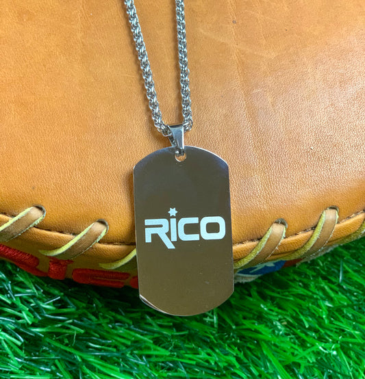 Rico Silver Titanium Steel Necklace
