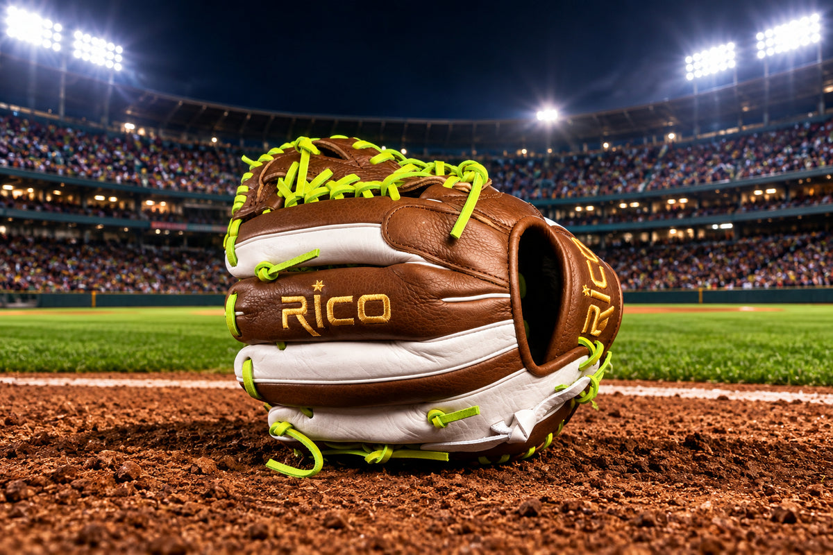 11.50 inch Prime Series youth, right hand thrower, modified trap K web, brown and white, lime green/apple laces.