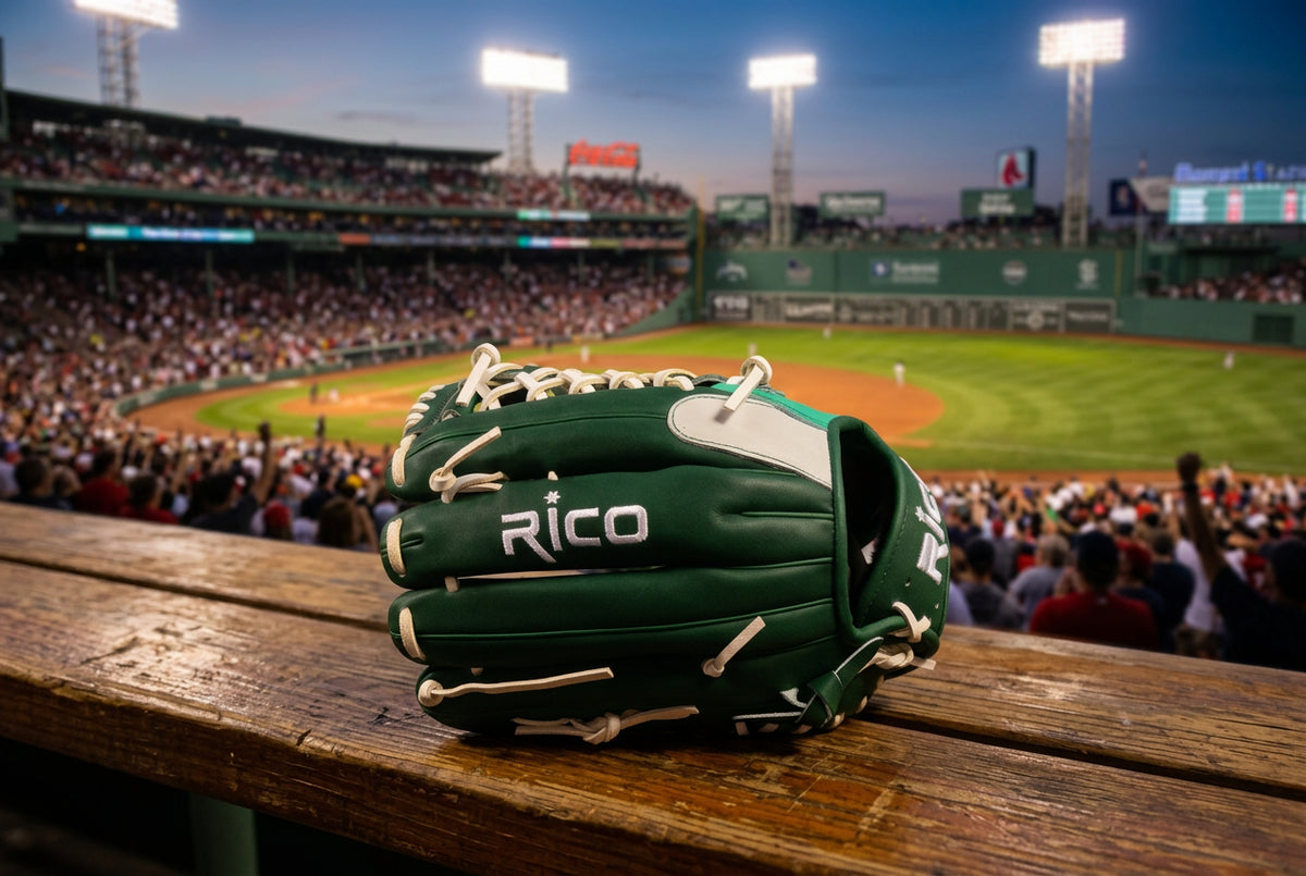 13.25 inch Ultra Series, right hand thrower, green shell, mint palm, white laces and finger pad, mod trap web.