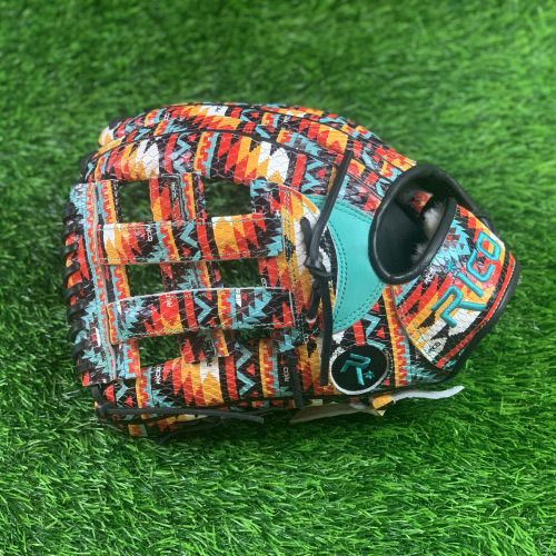 12.75 inch Limited Edition, left hand thrower, southwest pattern with mint palm,  kip leather.