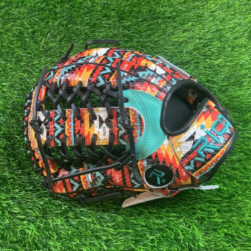 12 inch Limited Edition, left hand thrower, southwest pattern with mint palm, k web, kip leather.