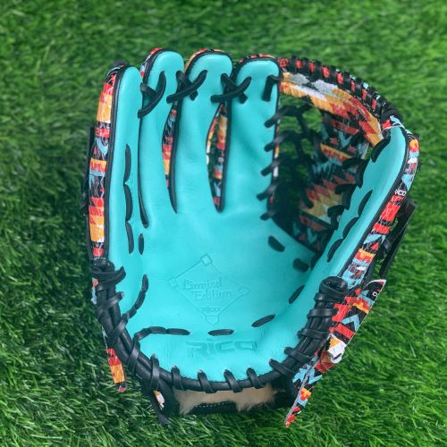 12 inch Limited Edition, left hand thrower, southwest pattern with mint palm, k web, kip leather.