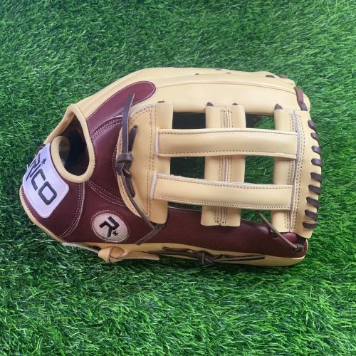 12.75 inch Flash glove, right hand thrower, maroon, cream, dark brown laces and H web.